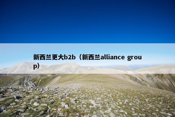 新西兰更大b2b（新西兰alliance group）