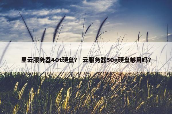 里云服务器40t硬盘？ 云服务器50g硬盘够用吗？