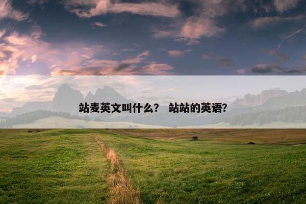 站麦英文叫什么？ 站站的英语？