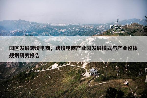 园区发展跨境电商，跨境电商产业园发展模式与产业整体规划研究报告