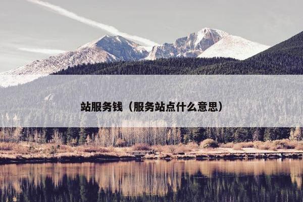 站服务钱（服务站点什么意思）