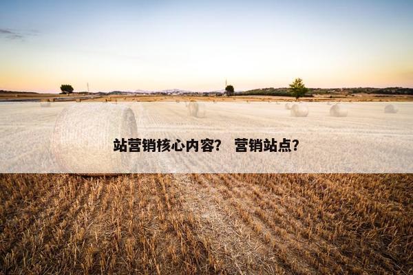 站营销核心内容？ 营销站点？