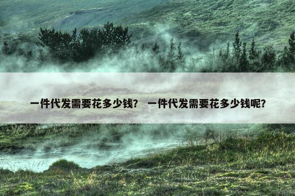 一件代发需要花多少钱？ 一件代发需要花多少钱呢？