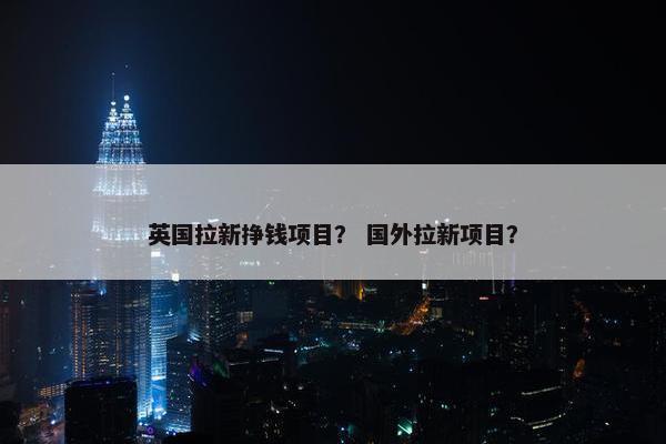 英国拉新挣钱项目？ 国外拉新项目？