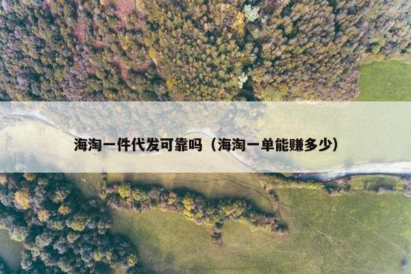 海淘一件代发可靠吗（海淘一单能赚多少）