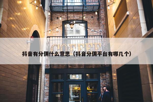 抖音有分佣什么意思（抖音分佣平台有哪几个）
