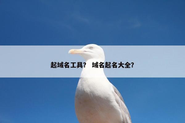 起域名工具？ 域名起名大全？