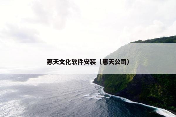 惠天文化软件安装（惠天公司）
