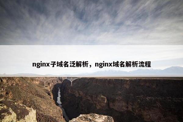 nginx子域名泛解析，nginx域名解析流程