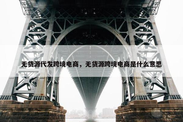 无货源代发跨境电商，无货源跨境电商是什么意思