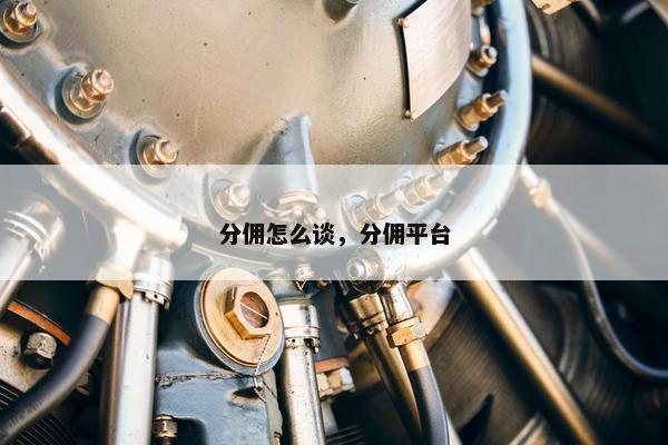 分佣怎么谈，分佣平台