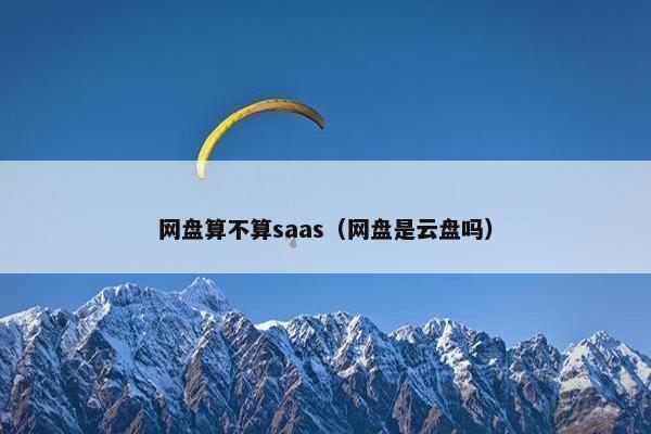 网盘算不算saas（网盘是云盘吗）