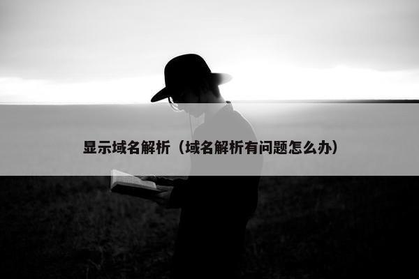 显示域名解析（域名解析有问题怎么办）