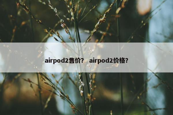 airpod2售价？ airpod2价格？