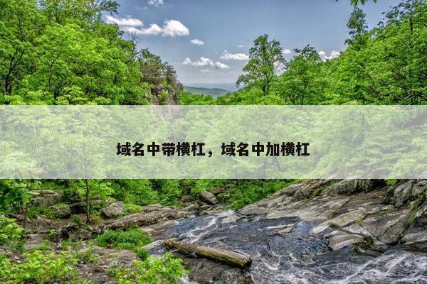 域名中带横杠，域名中加横杠