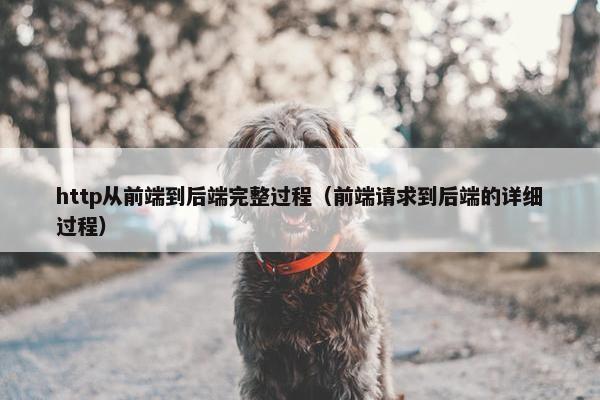 http从前端到后端完整过程（前端请求到后端的详细过程）