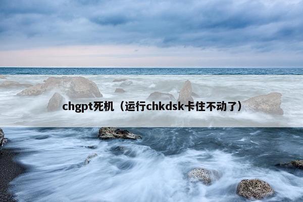 chgpt死机（运行chkdsk卡住不动了）