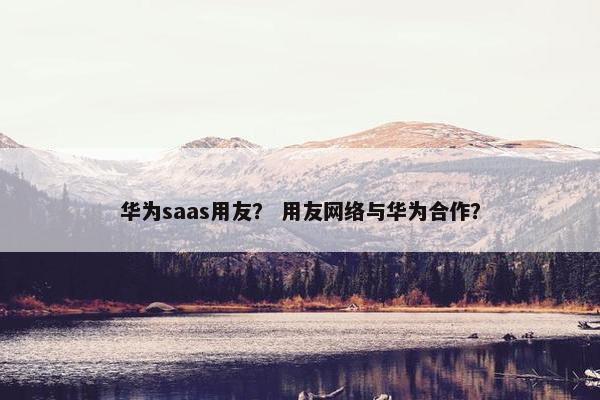 华为saas用友？ 用友网络与华为合作？