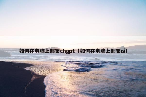 如何在电脑上部署chgpt（如何在电脑上部署ai）
