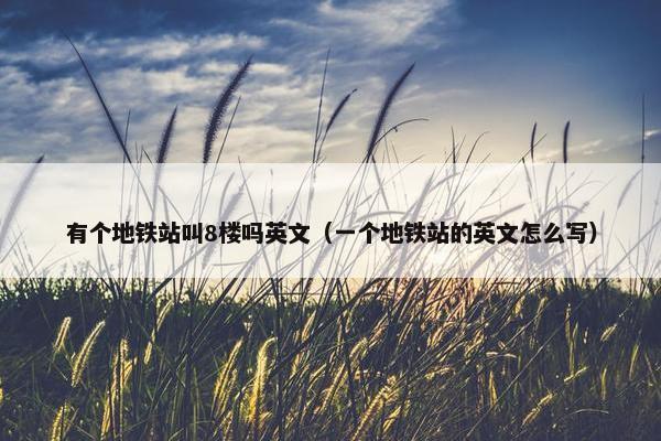 有个地铁站叫8楼吗英文（一个地铁站的英文怎么写）