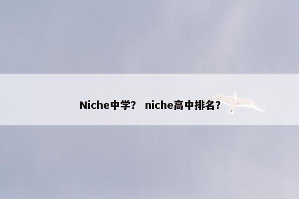 Niche中学？ niche高中排名？