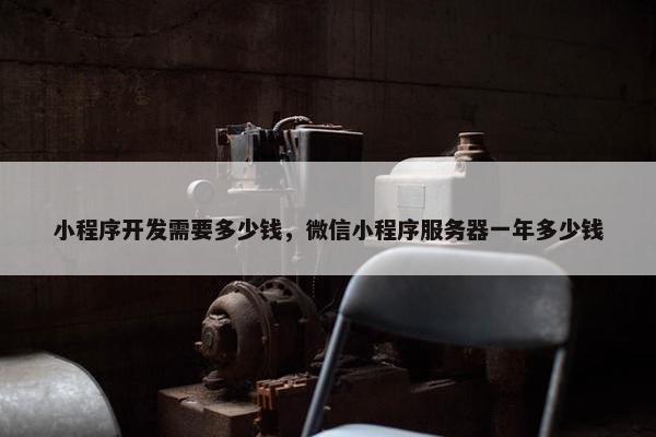 小程序开发需要多少钱，微信小程序服务器一年多少钱