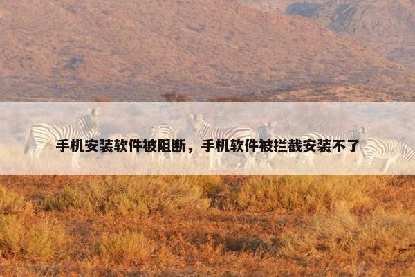 手机安装软件被阻断，手机软件被拦截安装不了