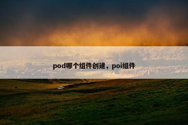 pod哪个组件创建，poi组件