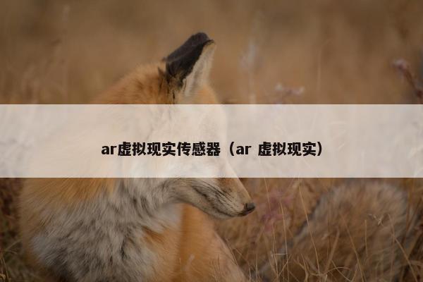 ar虚拟现实传感器（ar 虚拟现实）
