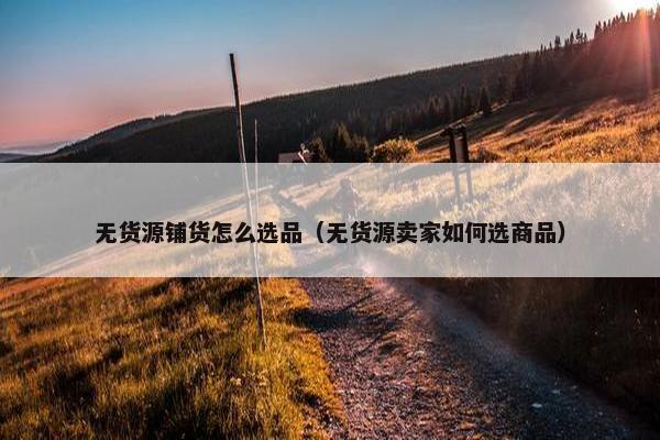 无货源铺货怎么选品（无货源卖家如何选商品）