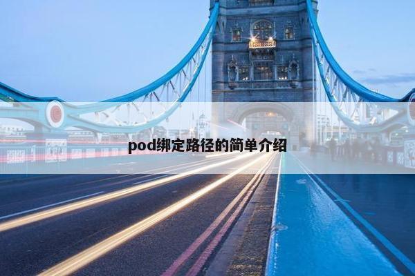 pod绑定路径的简单介绍