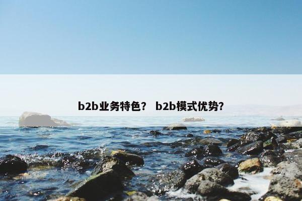 b2b业务特色？ b2b模式优势？