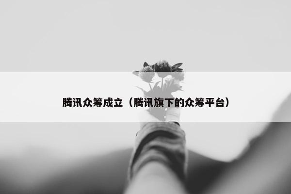 腾讯众筹成立（腾讯旗下的众筹平台）
