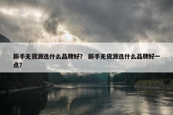 新手无货源选什么品牌好？ 新手无货源选什么品牌好一点？