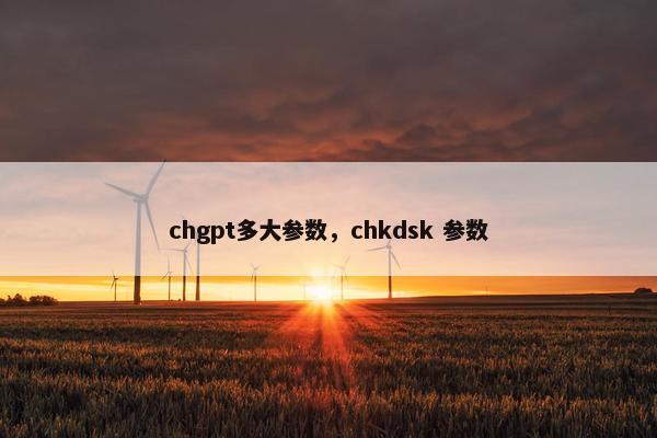 chgpt多大参数，chkdsk 参数