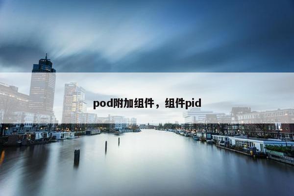 pod附加组件，组件pid