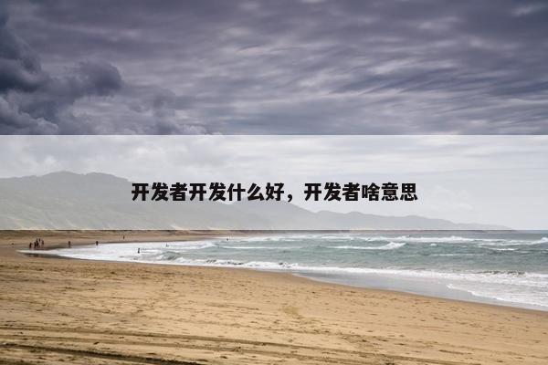 开发者开发什么好，开发者啥意思