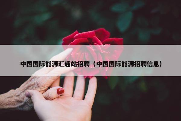 中国国际能源汇通站招聘（中国国际能源招聘信息）