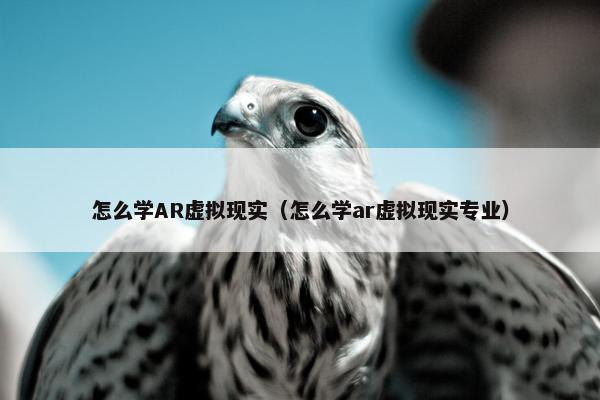 怎么学AR虚拟现实（怎么学ar虚拟现实专业）