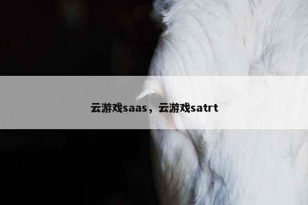 云游戏saas，云游戏satrt