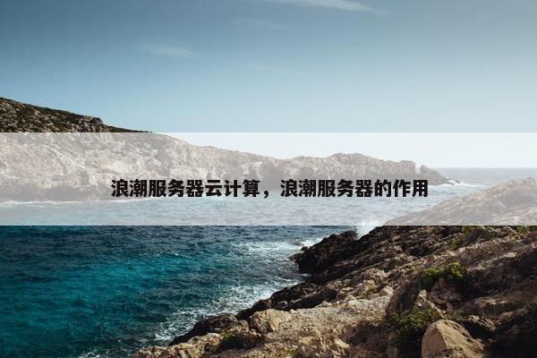 浪潮服务器云计算，浪潮服务器的作用