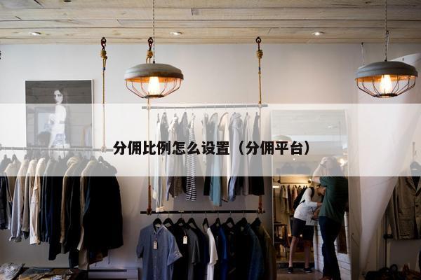 分佣比例怎么设置（分佣平台）