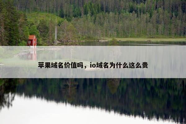 苹果域名价值吗，io域名为什么这么贵