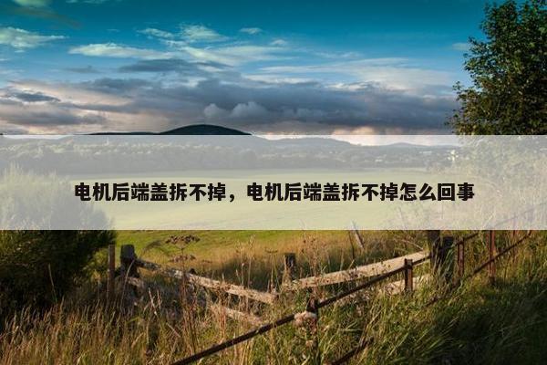 电机后端盖拆不掉，电机后端盖拆不掉怎么回事