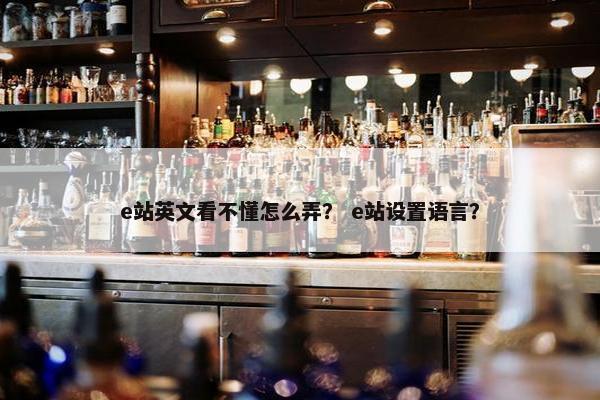 e站英文看不懂怎么弄？ e站设置语言？