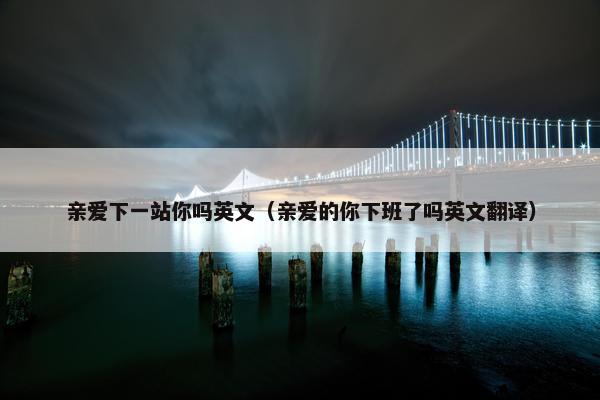 亲爱下一站你吗英文（亲爱的你下班了吗英文翻译）