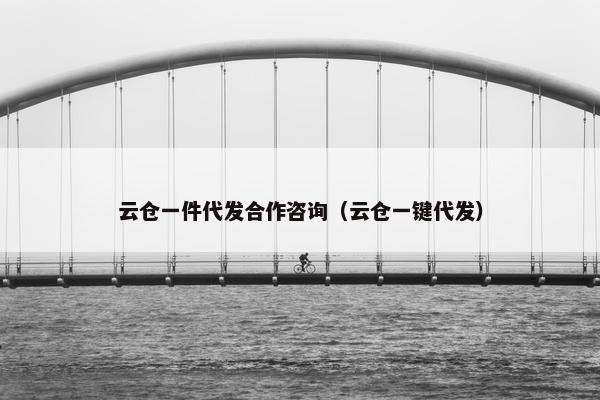 云仓一件代发合作咨询（云仓一键代发）