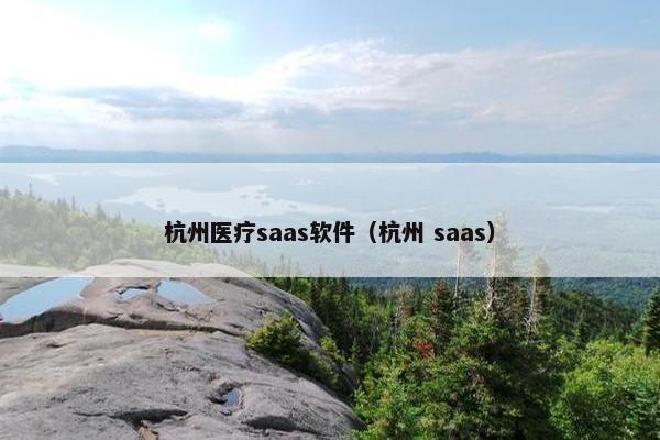 杭州医疗saas软件（杭州 saas）