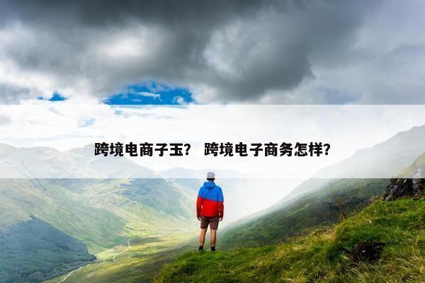 跨境电商子玉？ 跨境电子商务怎样？