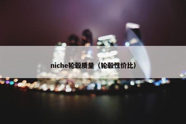 niche轮毂质量（轮毂性价比）